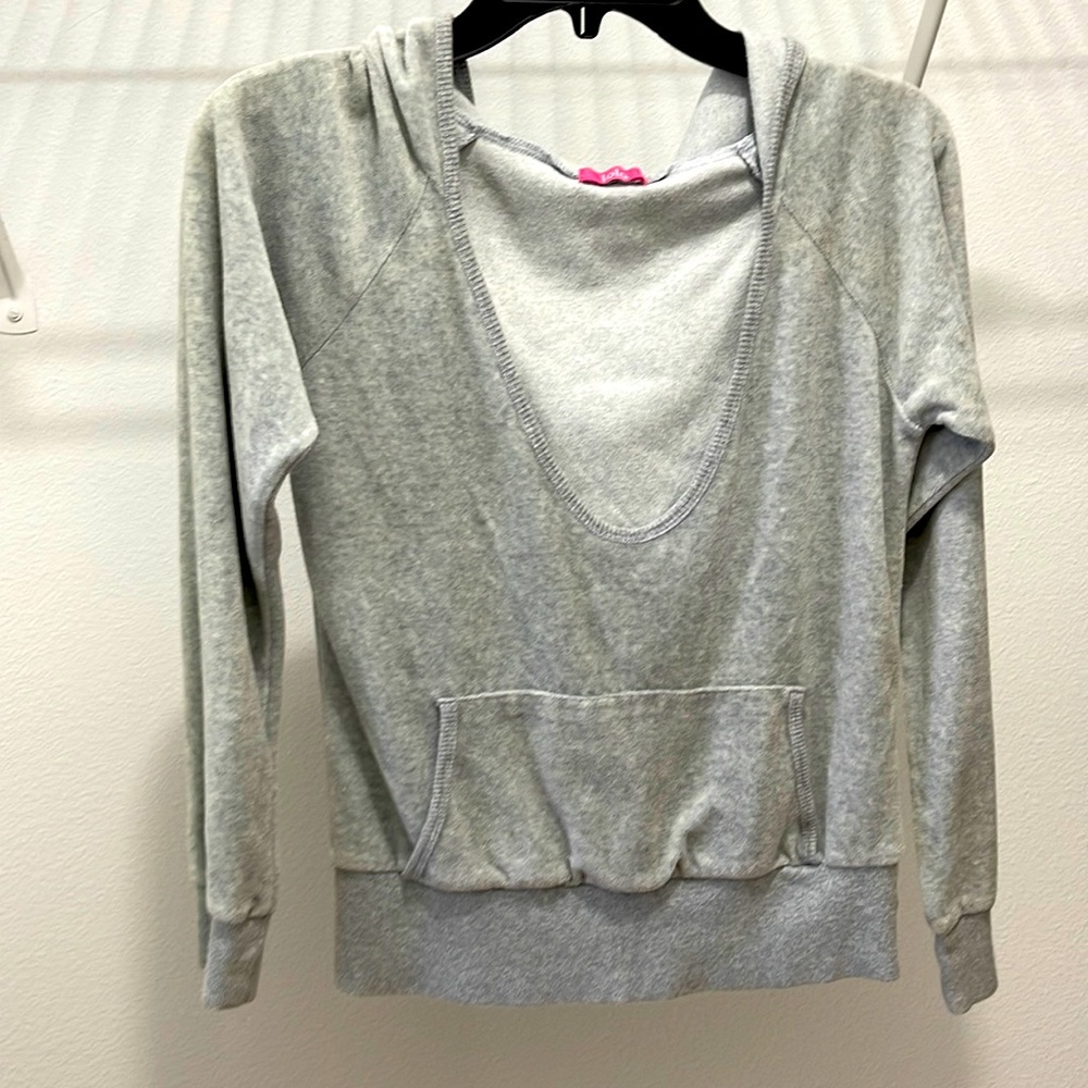 Light heather gray hoodie sweater